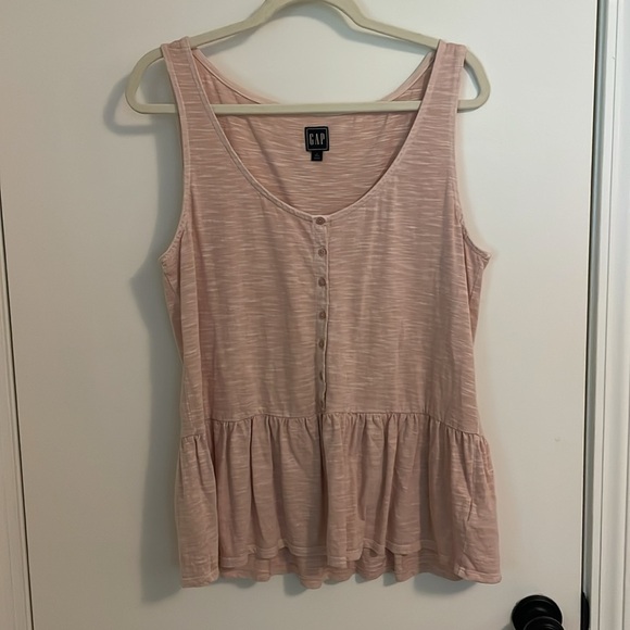 Gap Sleeveless Henley Peplum Top - Picture 2 of 5